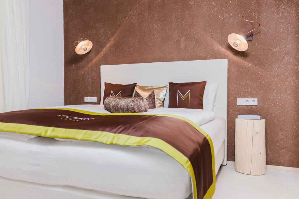 2. Schlafzimmer mit Boxspringbetten Apartment Lodge David