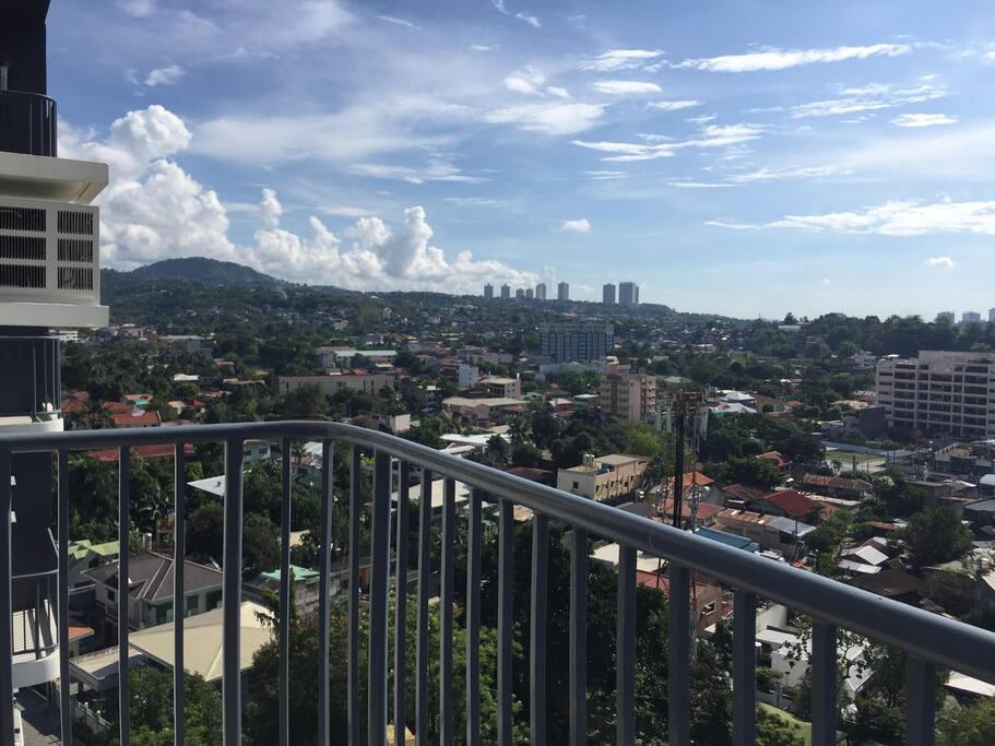 Massive balcony that goes around the unit