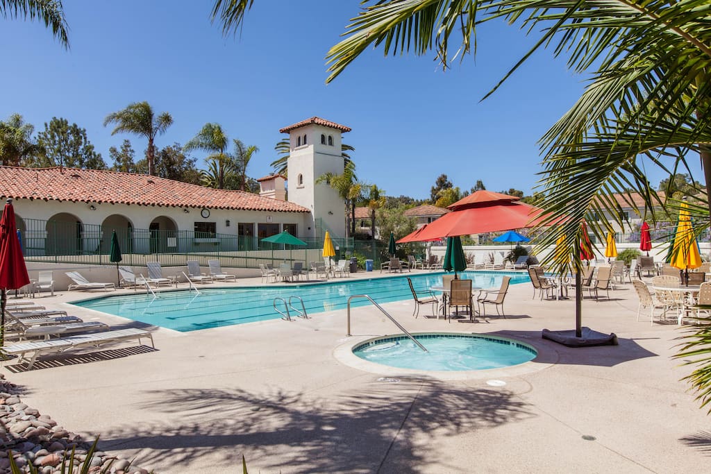 Huge heated pool and hot tub