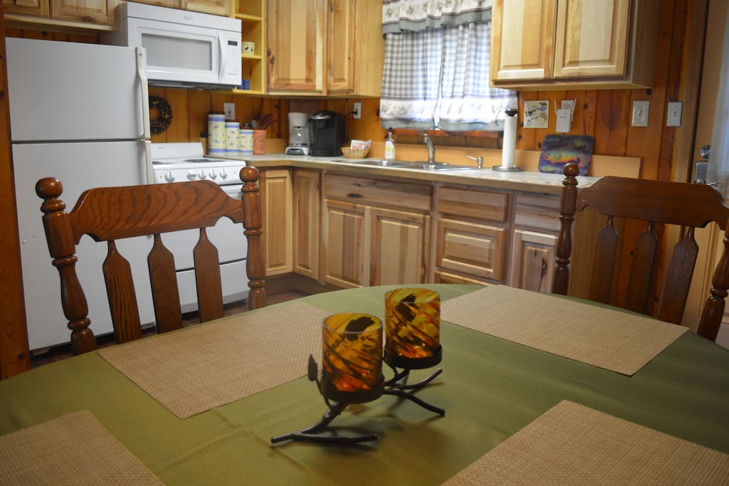 All the comforts of home provided for you in the kitchen. You bring the food or catch of the day!