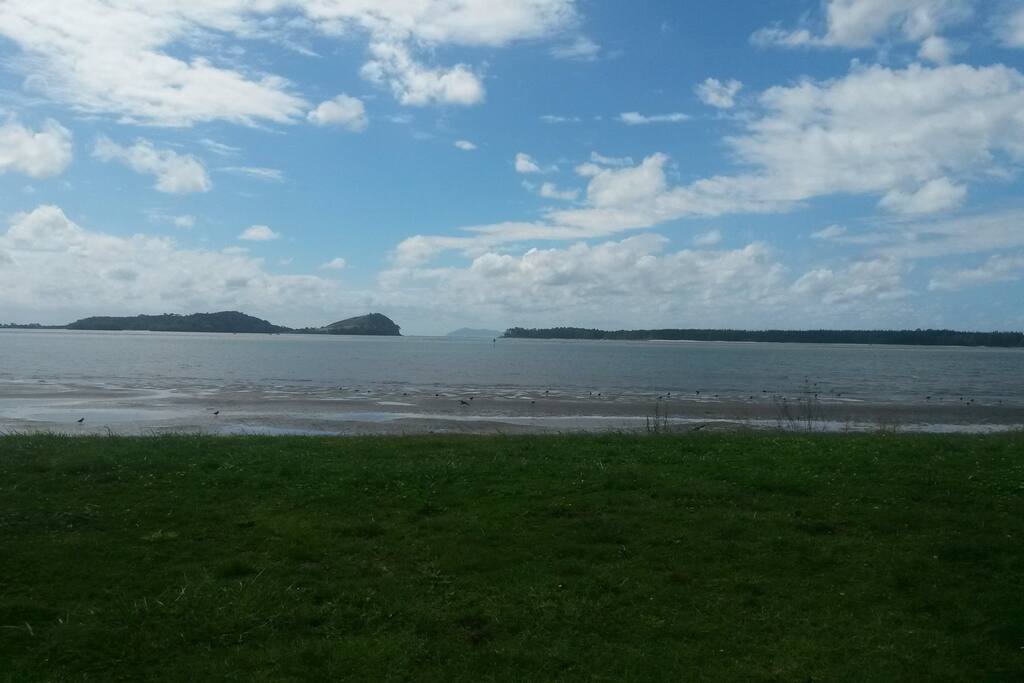 Waters edge across road from property