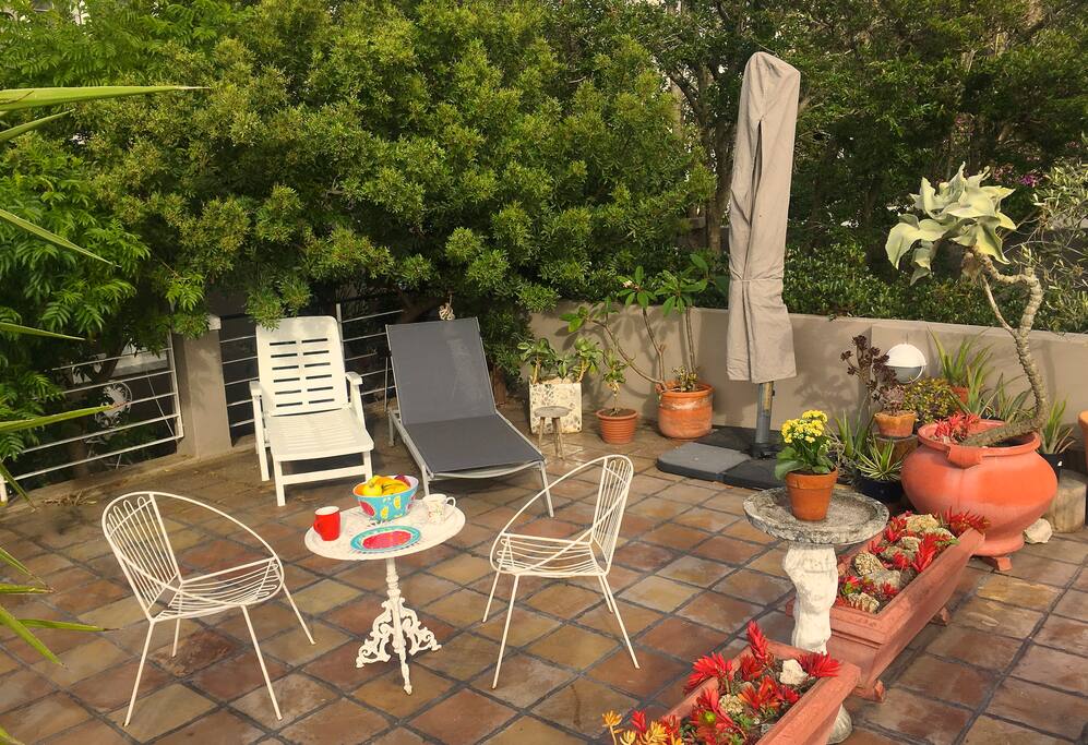 Step out on to the patio for you morning coffee - the perfect way to start your day ...