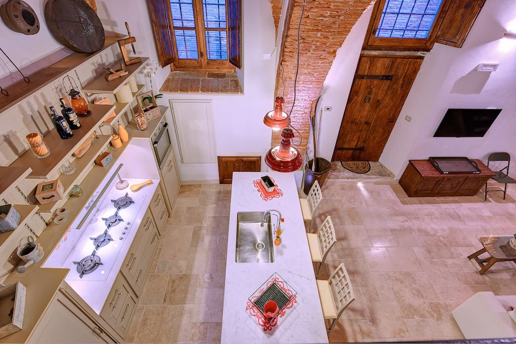 Cucina vista dall'alto