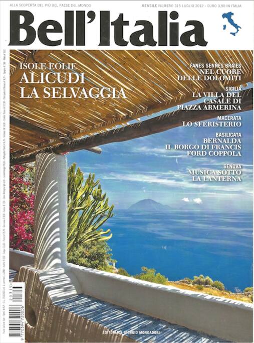 La terrazza sulla copertina di Bell'Italia (Luglio 2012) The terrace on the cover of Bell'Italia (July 2012)