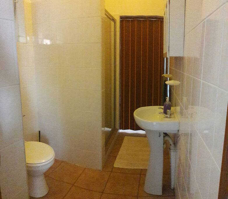 Shared bathroom with shower