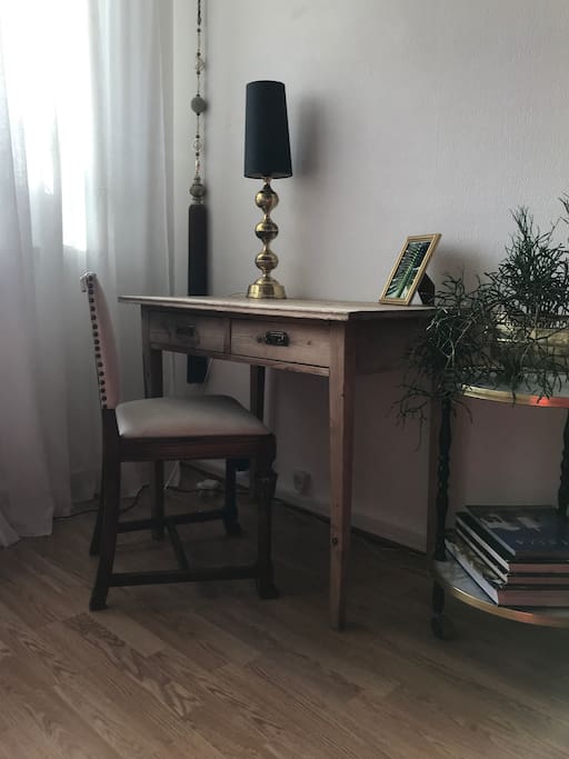 Working area in living room