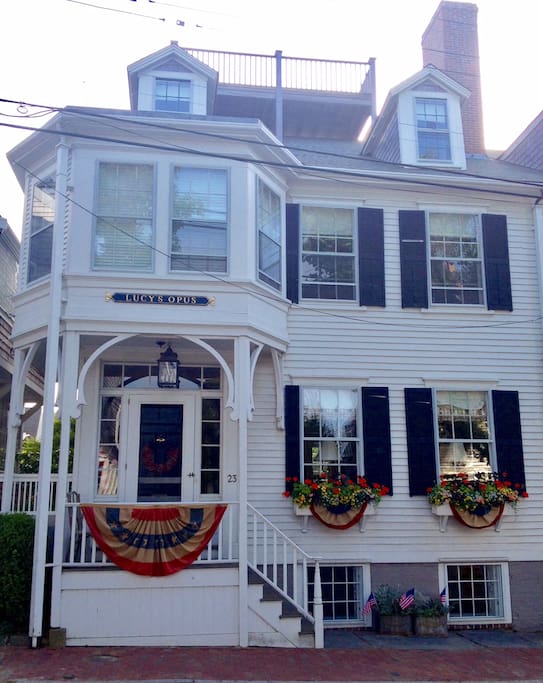 Lucy's Opus is a grand and charming home located in downtown Nantucket.