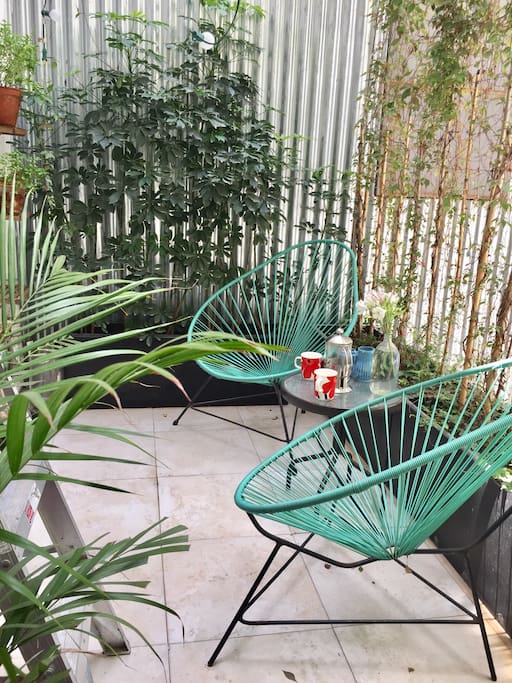Our patio - great place for a quiet afternoon and a break from the city
