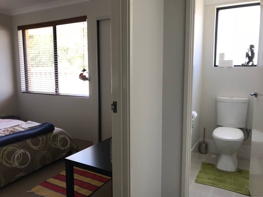Toilet one step from ur room