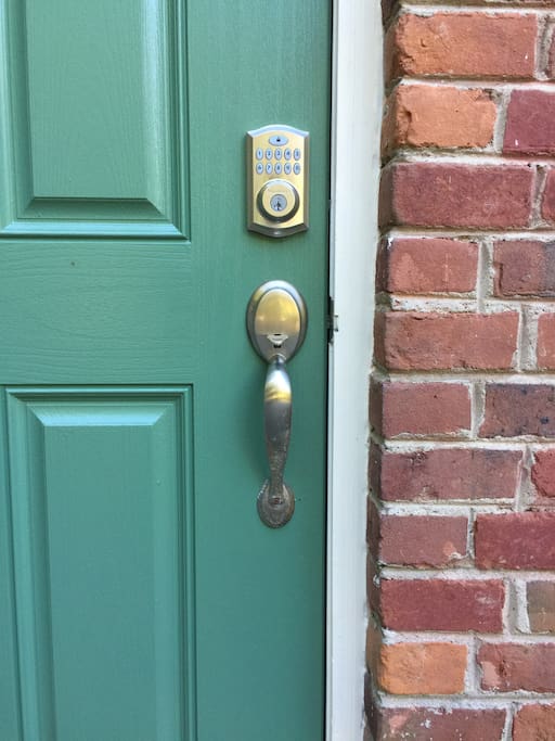 Touchpad lock secures your private entrance.