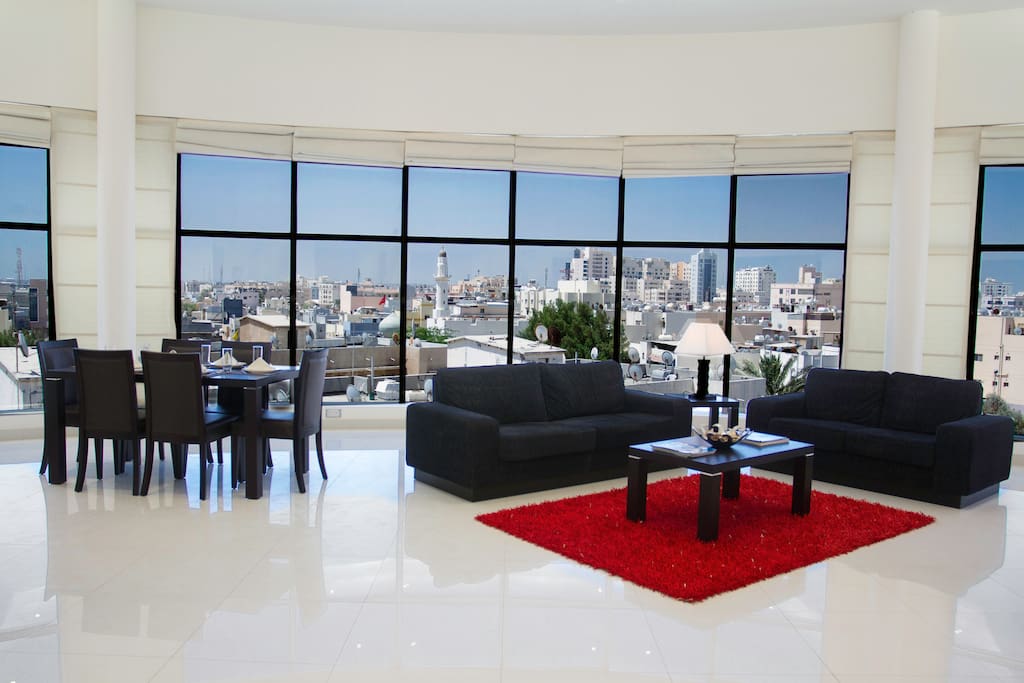 Living room with view