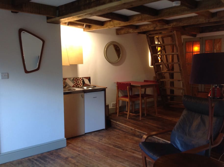 Downstairs Kitchen/Dining area and stairs