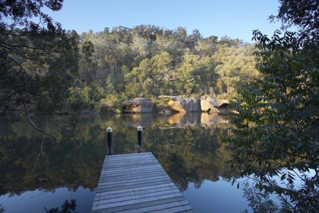 Waterfront with private jetty