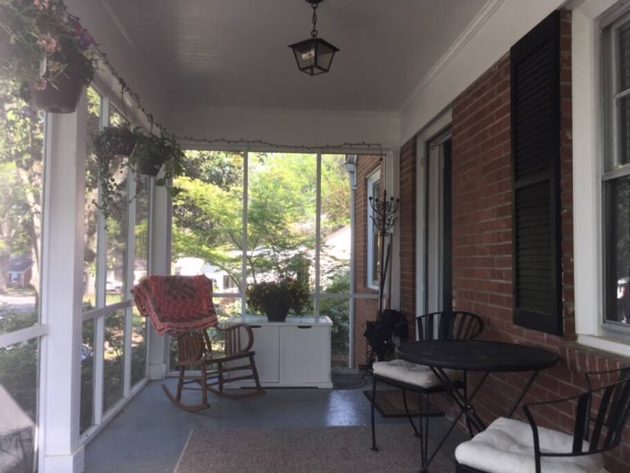 Screened front porch