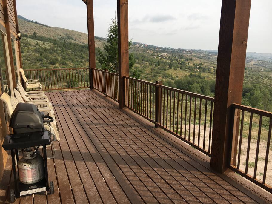 Wrap around deck with BBQ