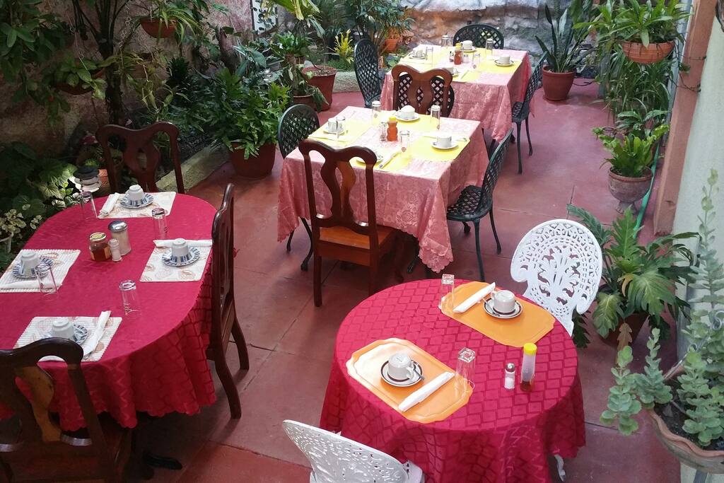 Breakfast in patio