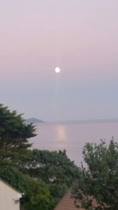 evening view of Rame head from the house