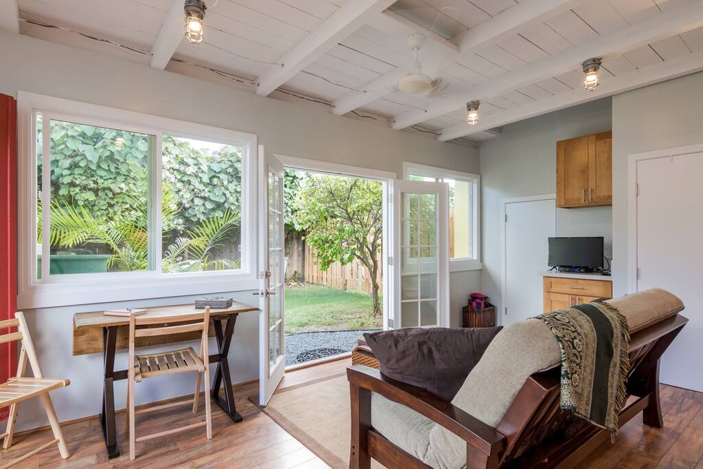 Lots of room to spread out and make yourself at home in the livingroom/kitchen area.