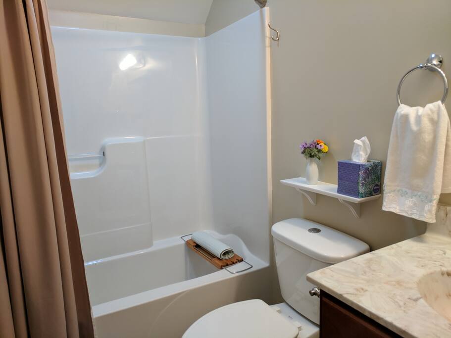 Tub/Shower combo - clean & fresh!