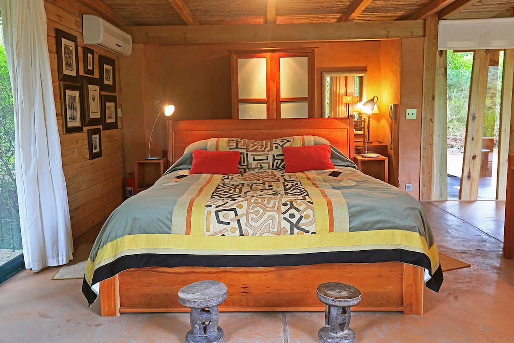 The bedroom area of Suite 5