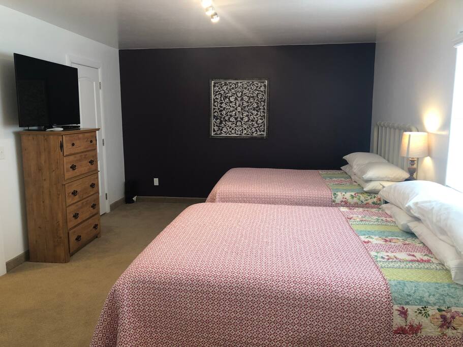 1st Room- 2 queen beds