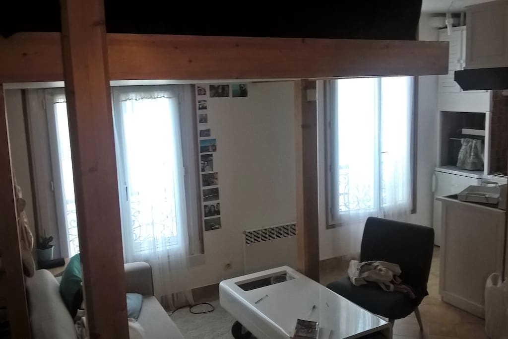 Vue du salon & cuisine