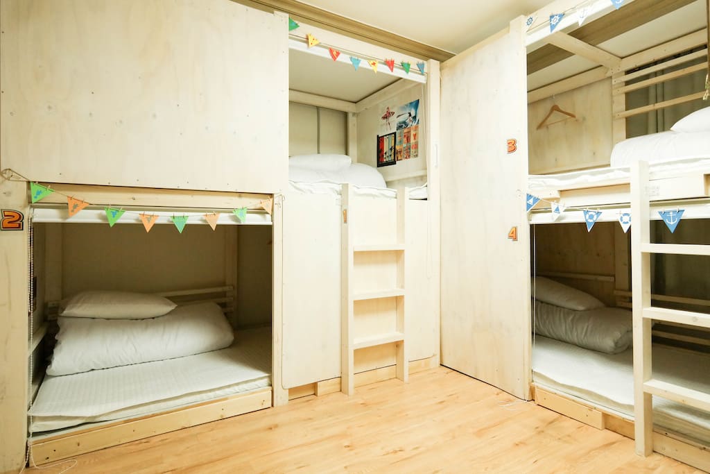 each bed is designed for traveler