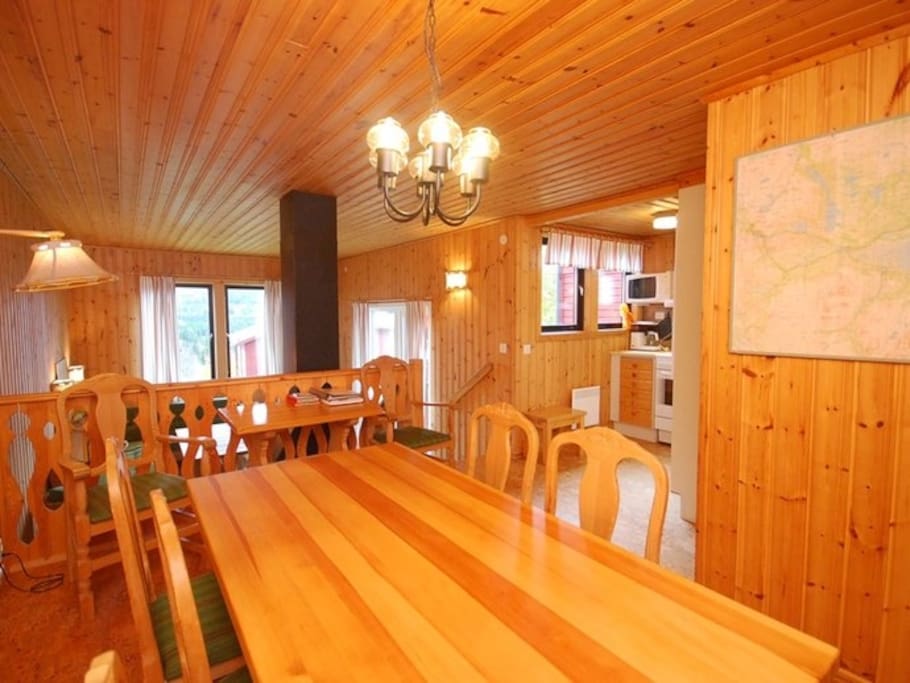 Open plan living and dining room