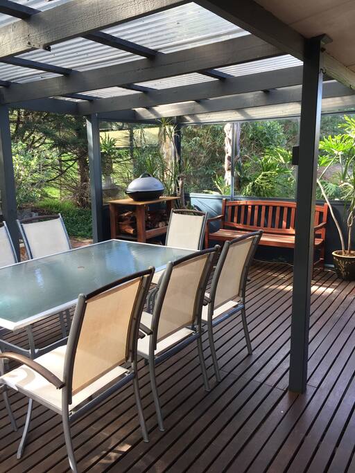 Outdoor dining and BBQ area