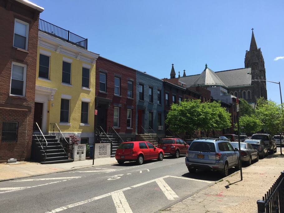 Our street with St. Agnes Church on the corner.