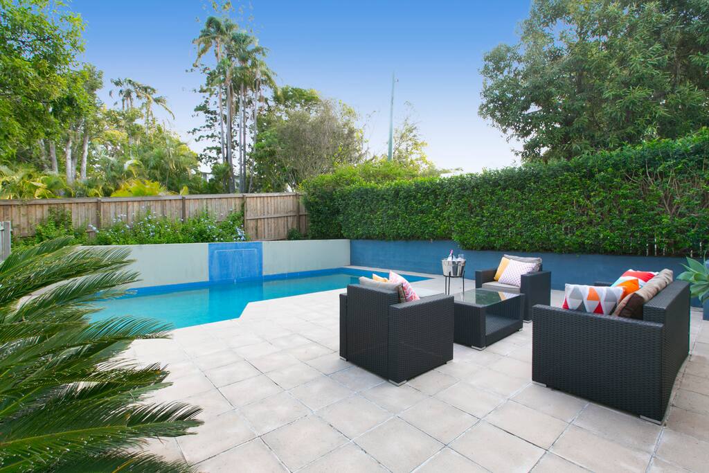 Pool lounge area