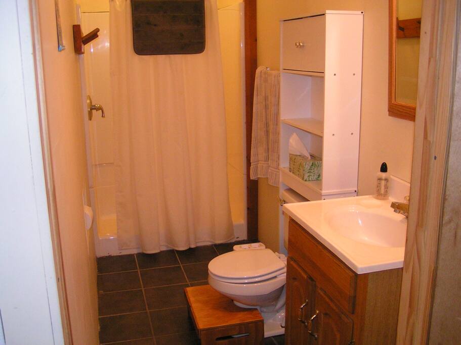 Bathroom for your use.