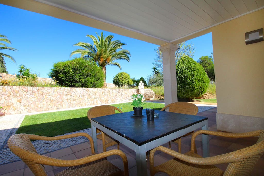 Terrace over looking the garden