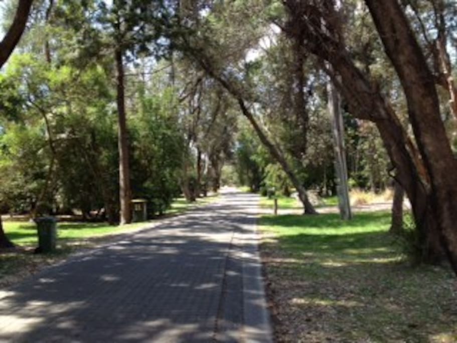 Quiet and secluded street.