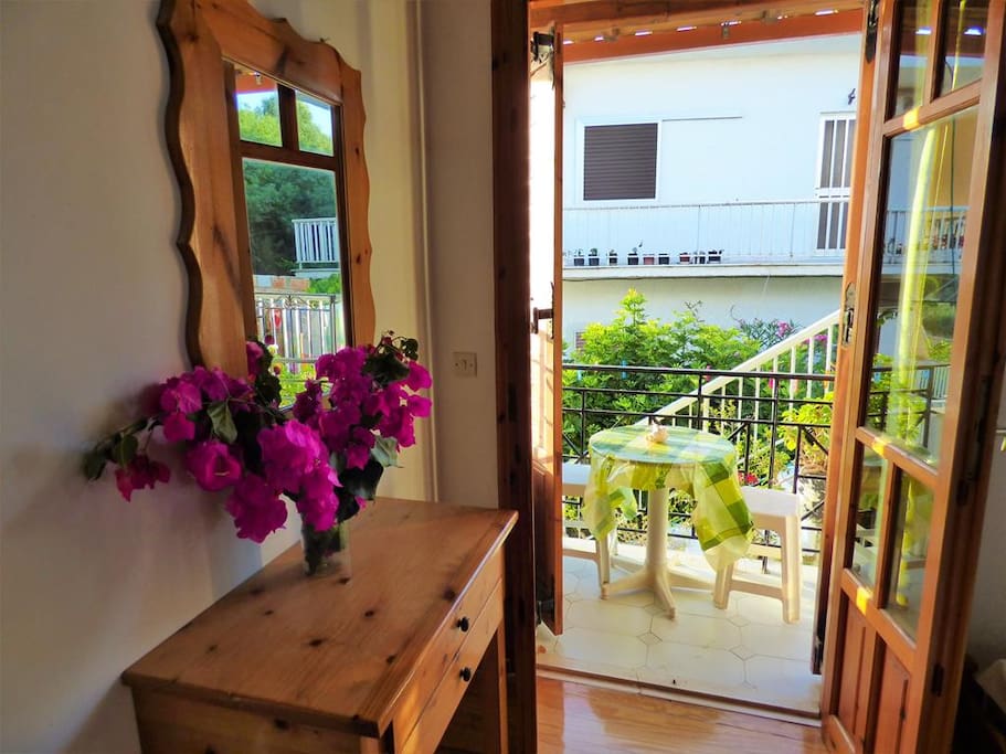 Interior and balcony