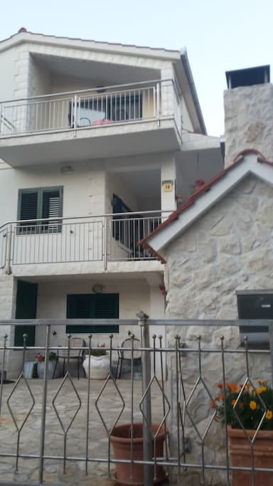 House with two apartmans
First apartment is on the first floor with big balcony and view on the see ann little wood