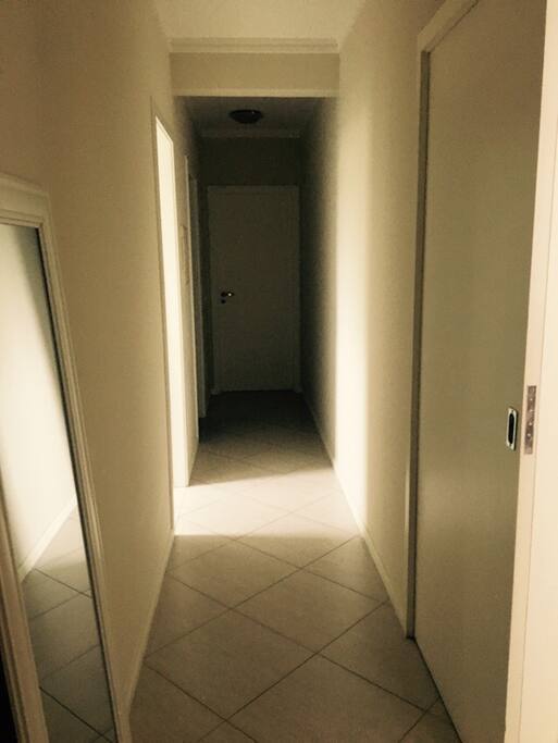 Corredor dos quartos.