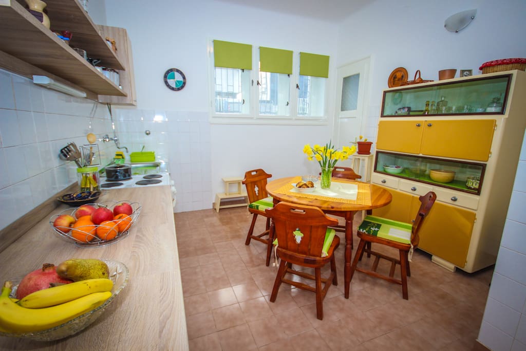 kitchen and dining