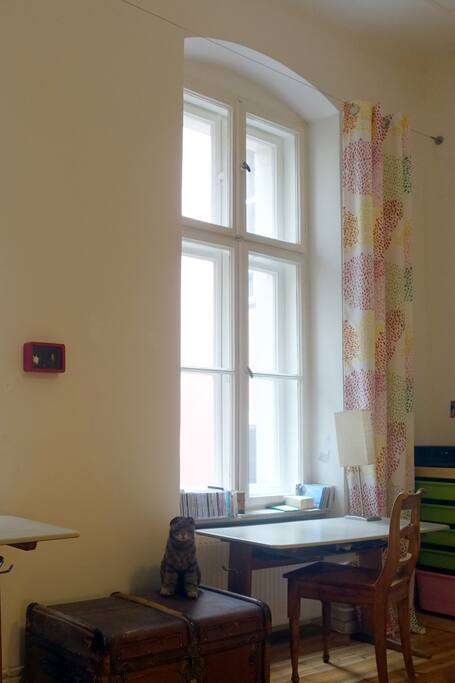 There are two desks where you can work if needed.