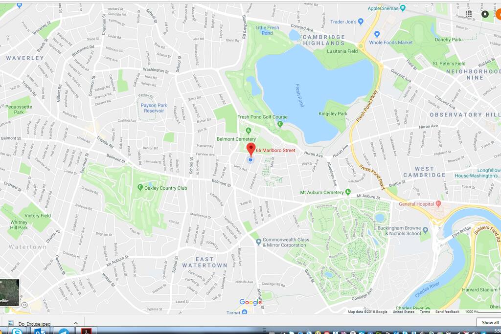 Location, Fresh Pond walking distance away.
