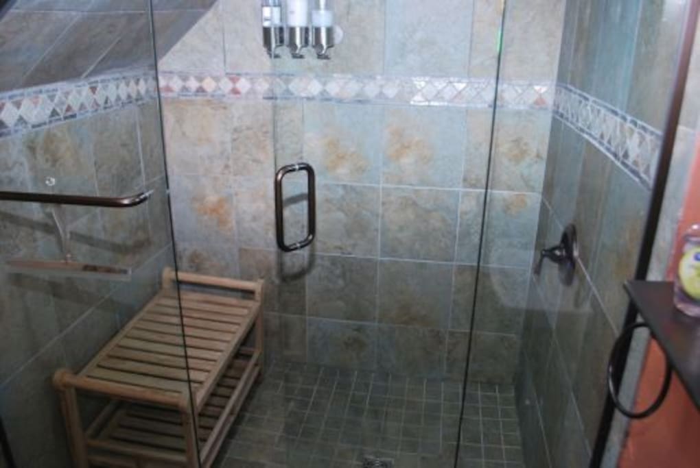 Large rain forest shower.