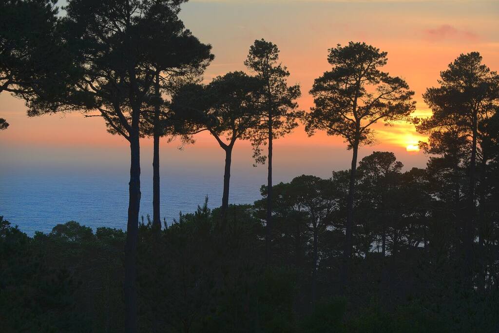 Stunning sunset view from the balcony.