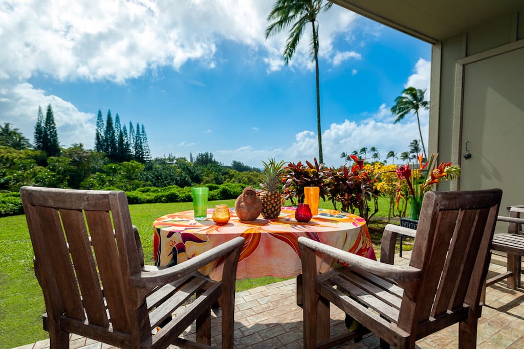 Relax and take in the lush views at Alii Kai 11B