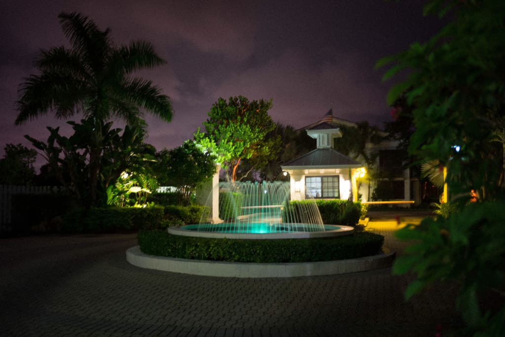 Condo entry by night