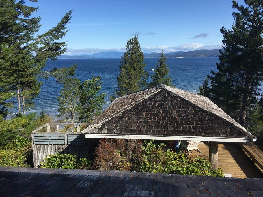 A lovely view of the ocean from the loft windows.