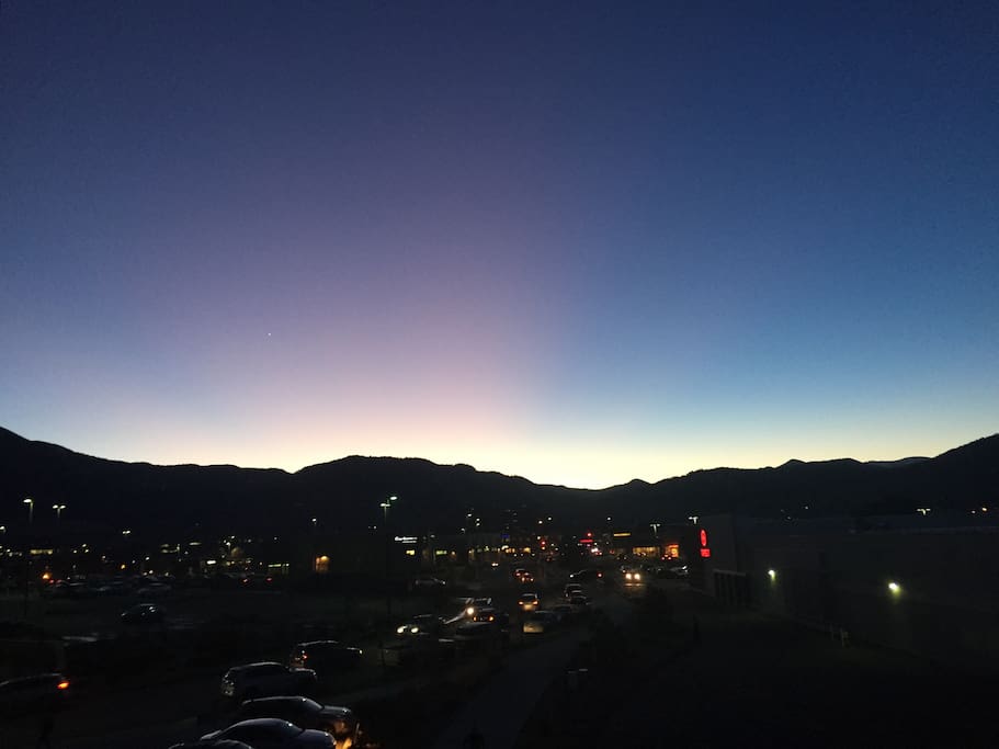 Evening views from the balcony.