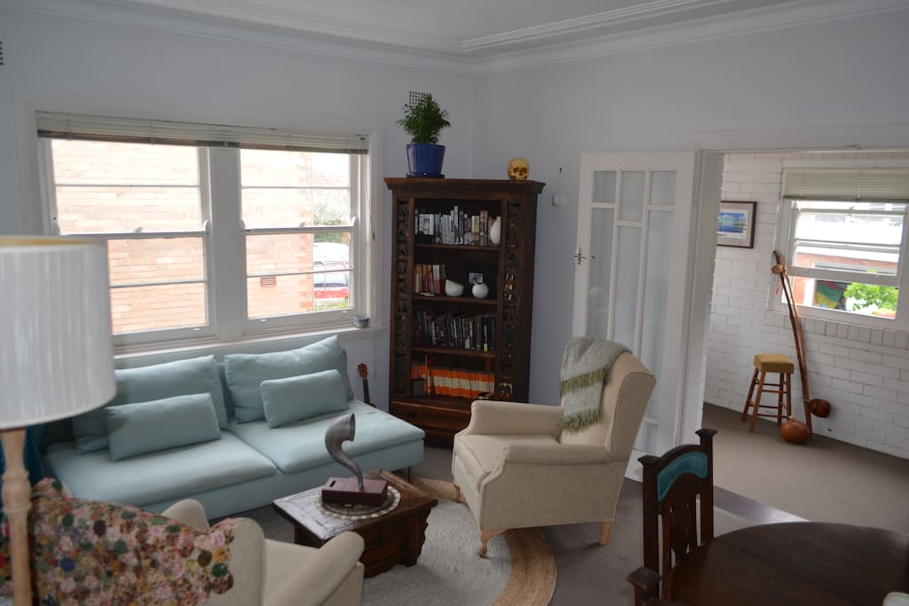 Enjoy the living and dinging room (plus great library)