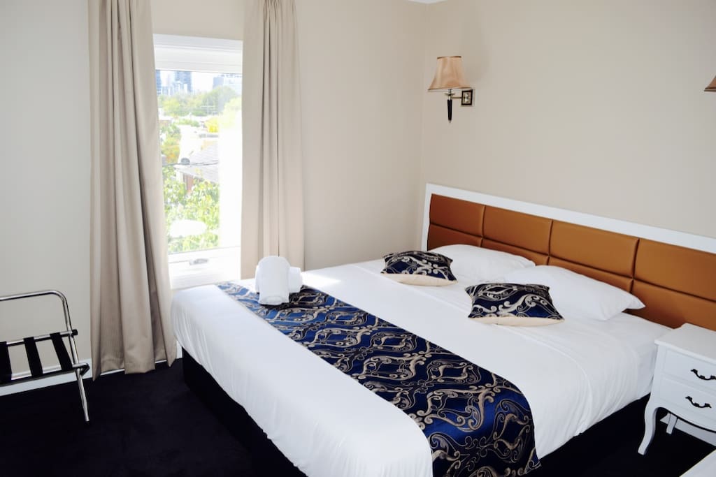 Brand new top level bedrooms with king bed