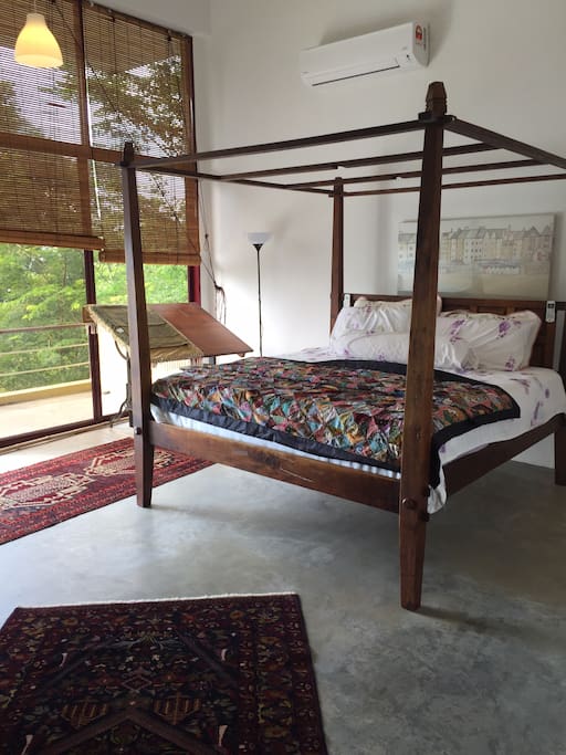 Master bedroom with attached bathroom