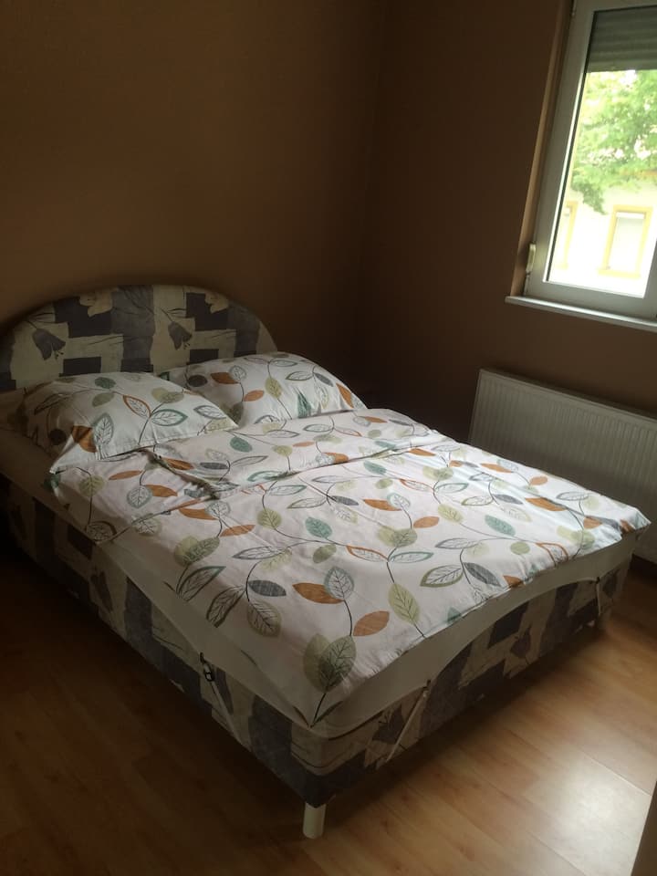 Პირველ საძინებელს პირველ სართულზე აქვს საკუთარი ფართო სააბაზანო